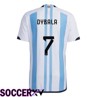 Argentina (DYBALA 7) Home Jersey Blue White World Cup 2022