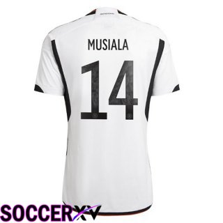 Germany (MUSIALA 14) Home Jersey Black White World Cup 2022