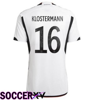 Germany (KLOSTERMANN 16) Home Jersey Black White World Cup 2022