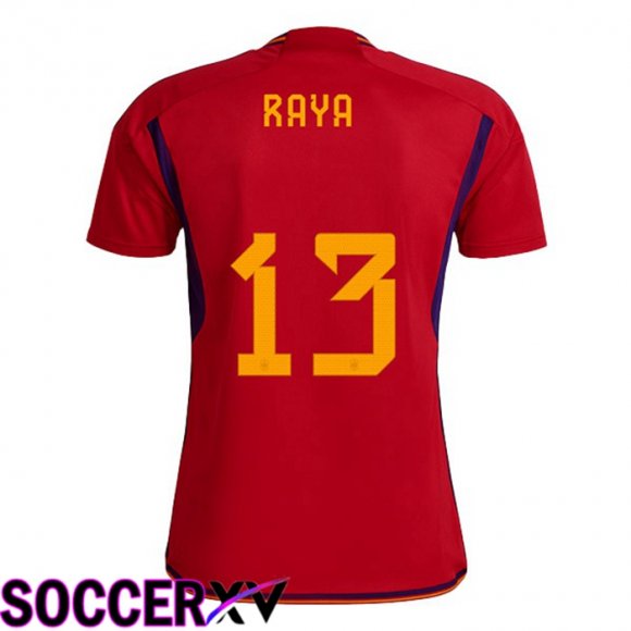 Spain (RAYA 13) Home Jersey Red World Cup 2022