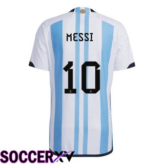 Argentina (MESSI 10) Home Jersey Blue White World Cup 2022