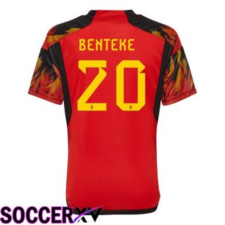 Belgium (BENTEKE 20) Home Jersey Red World Cup 2022