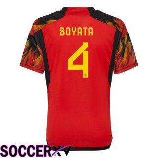 Belgium (BOYATA 4) Home Jersey Red World Cup 2022