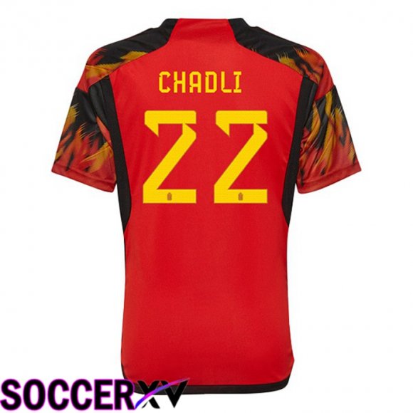 Belgium (CHADLI 22) Home Jersey Red World Cup 2022