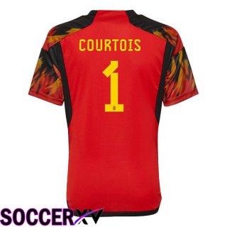 Belgium (COURTOIS 1) Home Jersey Red World Cup 2022