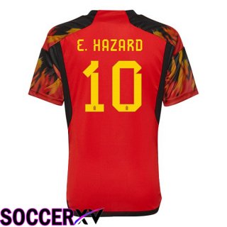 Belgium (E.HAZARD 10) Home Jersey Red World Cup 2022