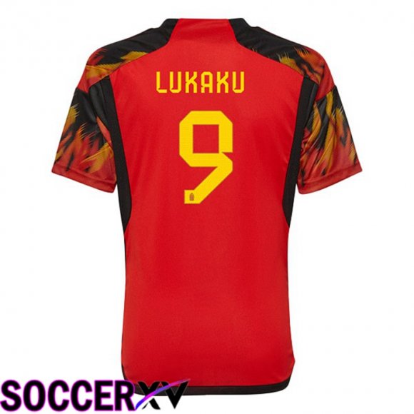 Belgium (LUKAKU 9) Home Jersey Red World Cup 2022