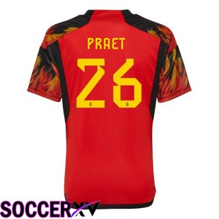 Belgium (PRAET 26) Home Jersey Red World Cup 2022