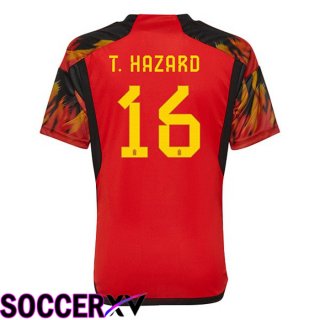 Belgium (T. HAZARD 16) Home Jersey Red World Cup 2022