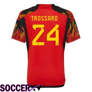 Belgium (TROSSARD 24) Home Jersey Red World Cup 2022