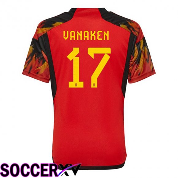 Belgium (VANAKEN 17) Home Jersey Red World Cup 2022