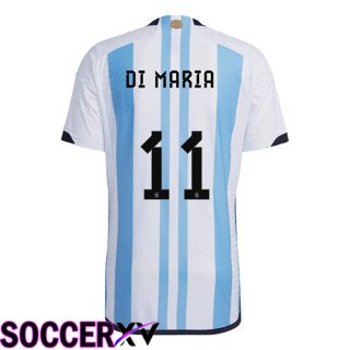 Argentina (DI MARIA 11) Home Jersey Blue White World Cup 2022