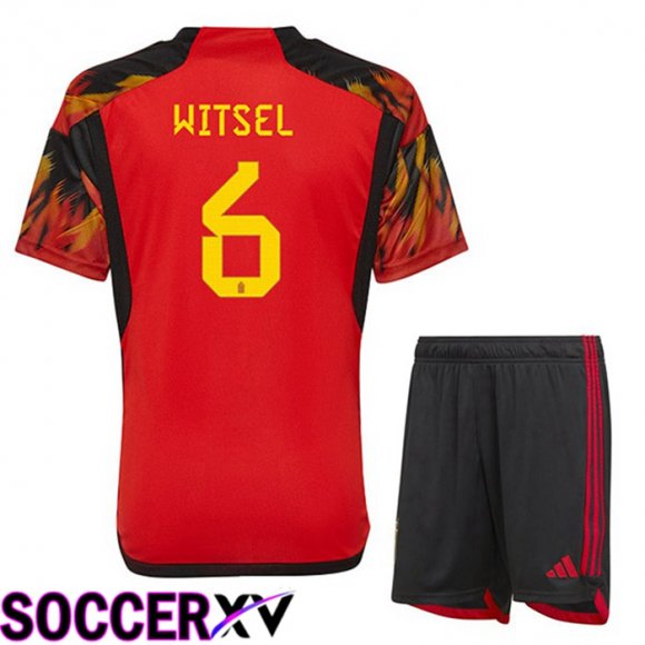 Belgium (WITSEL 6) Kids Home Jersey Red World Cup 2022