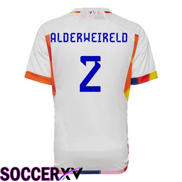 Belgium (ALDERWEIRELD 2) Away Jersey White World Cup 2022