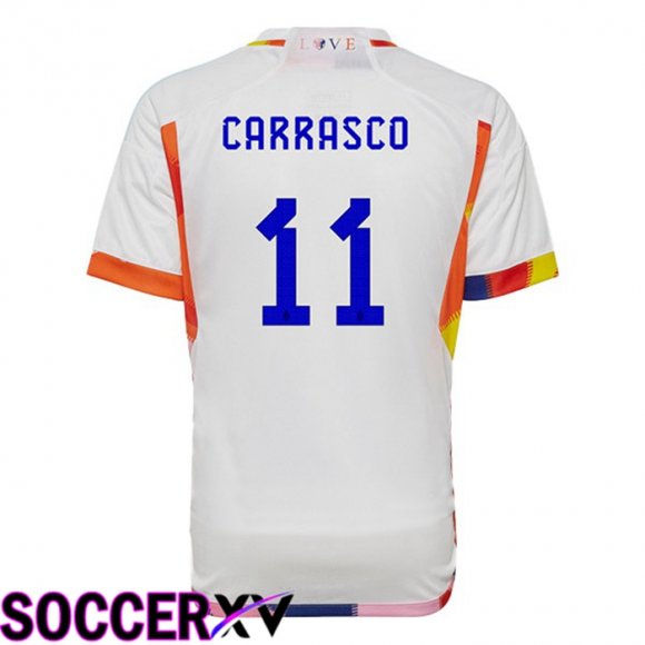 Belgium (CARRASCO 11) Away Jersey White World Cup 2022