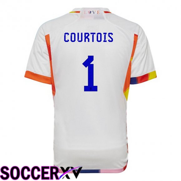 Belgium (COURTOIS 1) Away Jersey White World Cup 2022