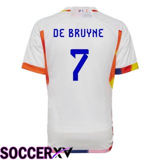 Belgium (DE BRUYNE 7) Away Jersey White World Cup 2022