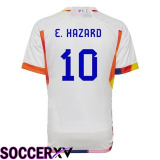 Belgium (E.HAZARD 10) Away Jersey White World Cup 2022