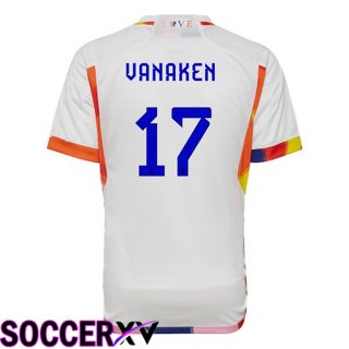 Belgium (VANAKEN 17) Away Jersey White World Cup 2022