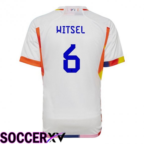 Belgium (WITSEL 6) Away Jersey White World Cup 2022