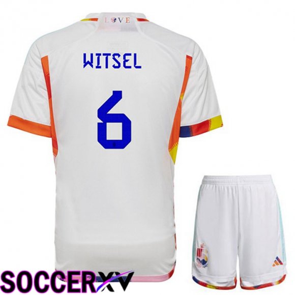 Belgium (WITSEL 6) Kids Away Jersey White World Cup 2022