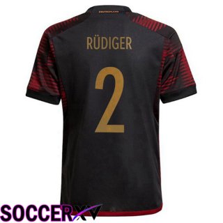 Germany (RÜDIGER 2) Away Jersey Black World Cup 2022