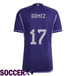 Argentina (GOMEZ 17) Away Jersey Purple World Cup 2022