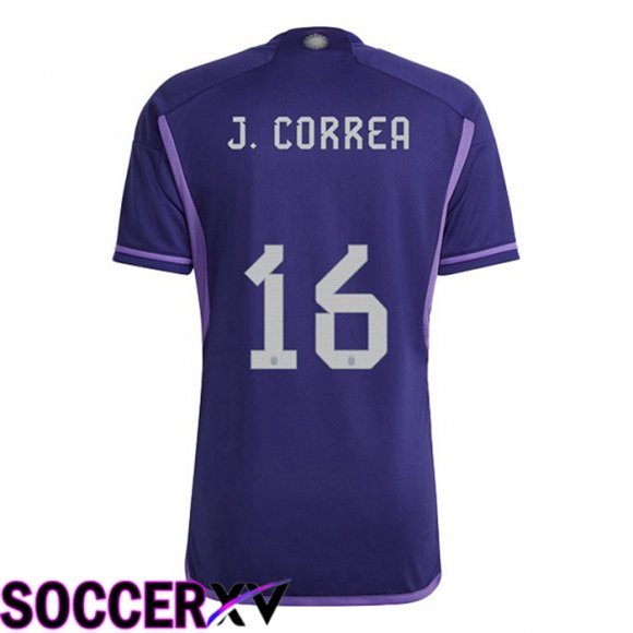 Argentina (J.CORREA 16) Away Jersey Purple World Cup 2022