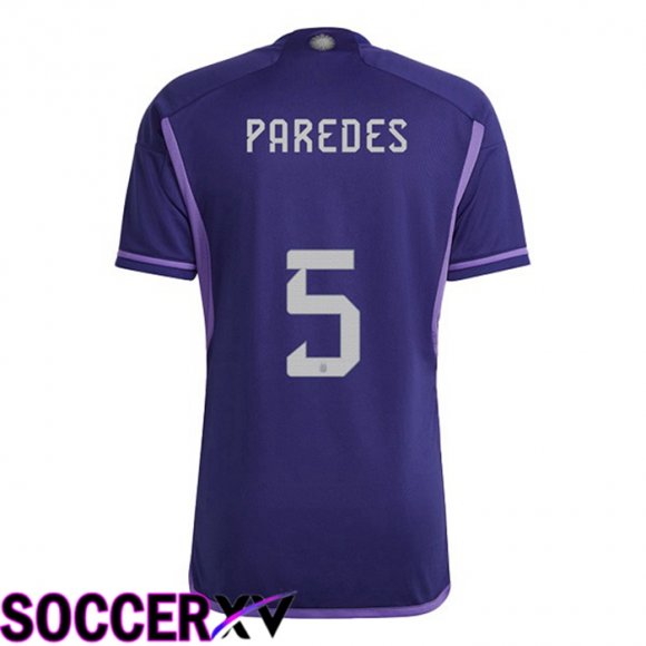 Argentina (PAREDES 5) Away Jersey Purple World Cup 2022