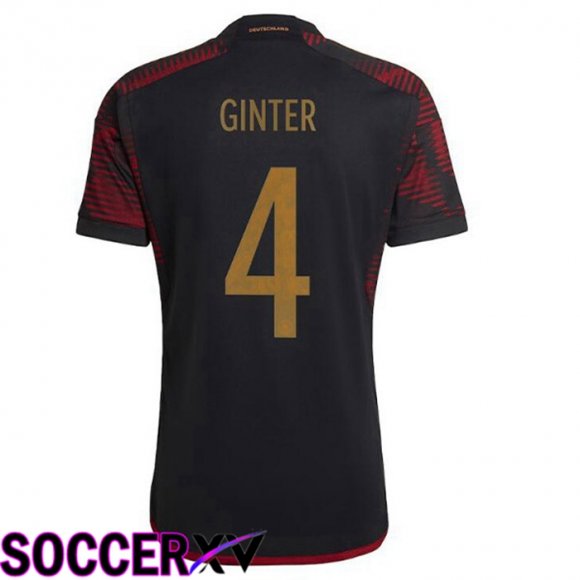 Germany (GINTER 4) Away Jersey Black World Cup 2022