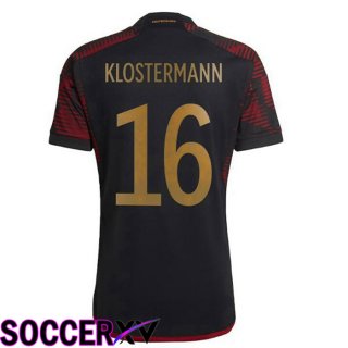 Germany (KLOSTERMANN 16) Away Jersey Black World Cup 2022