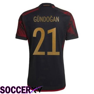 Germany (GÜNDOGAN 21) Away Jersey Black World Cup 2022