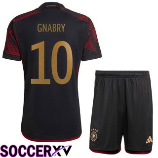 Germany (GNABRY 10) Kids Away Jersey Black World Cup 2022