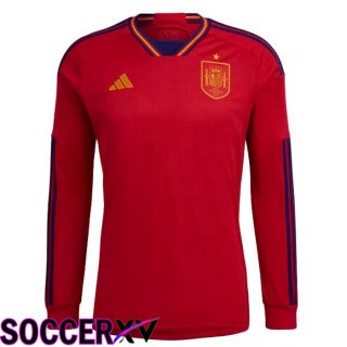 Spain Home Jersey Long Sleeve Red 2023/2023