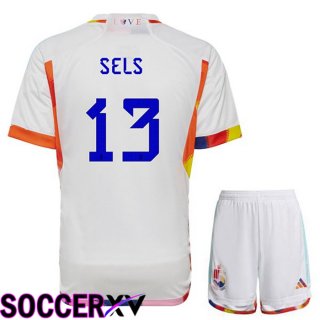 Belgium (SELS 13) Kids Away Jersey White 2023/2023