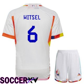 Belgium (WITSEL 6) Kids Away Jersey White 2023/2023