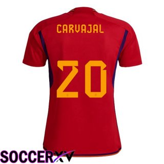 Spain (CARVAJAL 20) Home Jersey Red 2023/2023