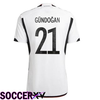 Germany (GÜNDOGAN 21) Home Jersey Black White 2023/2023