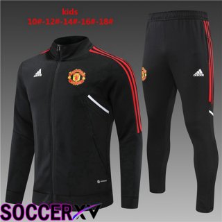 Manchester United Kids Training Jacket Suit Black 2022/2023