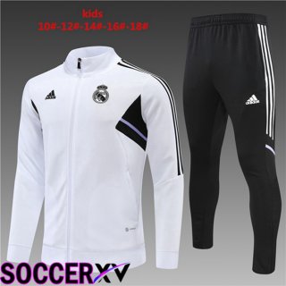 Real Madrid Kids Training Jacket Suit White 2022/2023