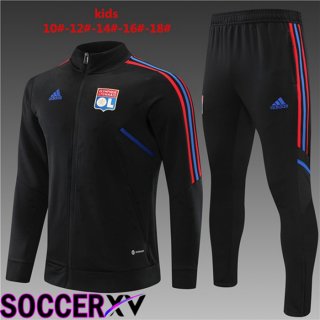 Olympique Lyon Kids Training Jacket Suit Black 2022/2023