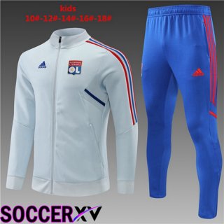 Olympique Lyon Kids Training Jacket Suit Grey 2022/2023