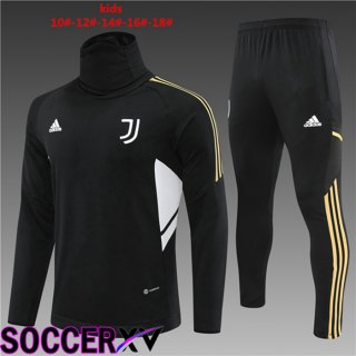 Juventus High collar Kids Training Tracksuit Black 2022/2023