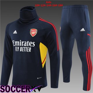 FC Arsenal High collar Kids Training Jacket Suit Royal Blue 2022/2023