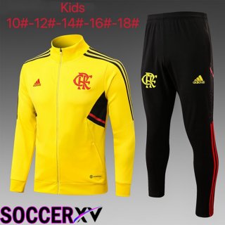 Flamengo Kids Training Jacket Suit Yellow 2022/2023