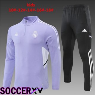 Real Madrid Kids Training Tracksuit Purple 2022/2023