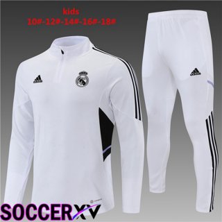 Real Madrid Kids Training Tracksuit White 2022/2023