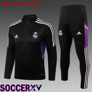 Real Madrid Kids Training Jacket Suit Black 2022/2023