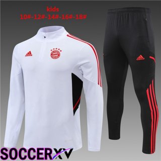 Bayern Munich Kids Training Jacket Suit White 2022/2023