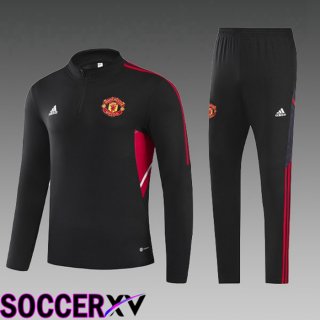 Manchester United Kids Training Jacket Suit Black 2022/2023